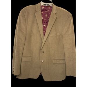 Lauren Ralph Lauren Men's Tan Corduroy Blazer Sport Coat Elbow Patches Size 46R